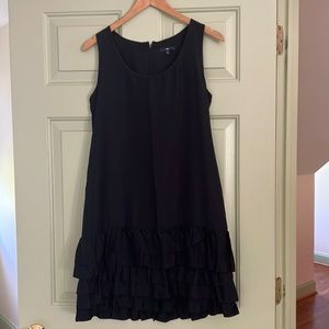 Gap Navy ruffled edge knee length dress - S